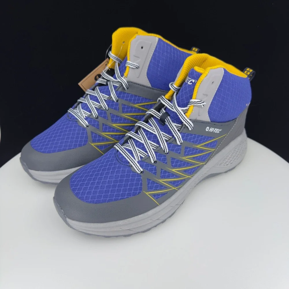 Hi-Tec Demolisher Mid Mens 11 Blue Grey NEW Hiking Boots CH80046M-DM